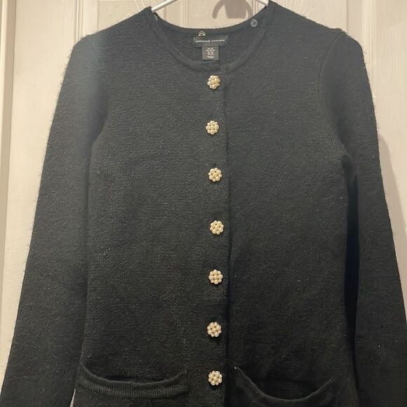 Adrienne Vittadini wool blend pearl button cardigan SZ Xsmall - Picture 3 of 9